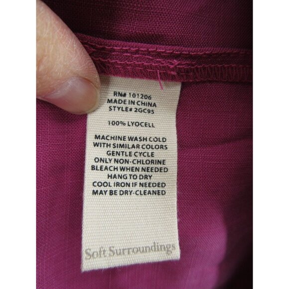 Soft Surroundings Magenta Button Down Shirt - Picture 10 of 11